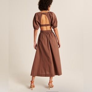 🤎𝐀&𝐅 𝐖𝐨𝐦𝐞𝐧'𝐬 𝐇𝐢𝐠𝐡-𝐍𝐞𝐜𝐤 𝐎𝐩𝐞𝐧 𝐁𝐚𝐜𝐤 𝐌𝐢𝐝𝐢 𝐃𝐫𝐞𝐬𝐬🤎